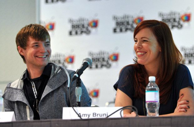 Amy Bruni with Adam Berry in her show, Kindred Spirits
